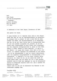 Schreiben des Aufsichtsratsvorsitzenden der Zentralkonsum eG an Volker Kauder